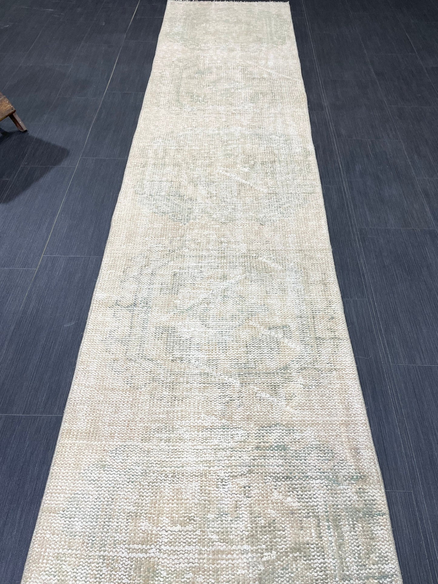 Muted Distressed Runner Rug Muted Turkish 2.3 x 10.6 Runner Rug Vintage Runner Rug Muted Hallway Runner Rug Kitchen Runner Rug Wool Runner