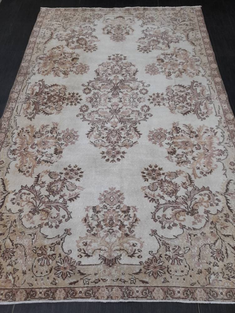 6.2 x 9.8 Oushak Runner Rug Turkish Runner Rug Vintage Runner Rug Hallway Runner Rug Kitchen Runner Rug Wool Runner Rug Wool 6x10 Rug