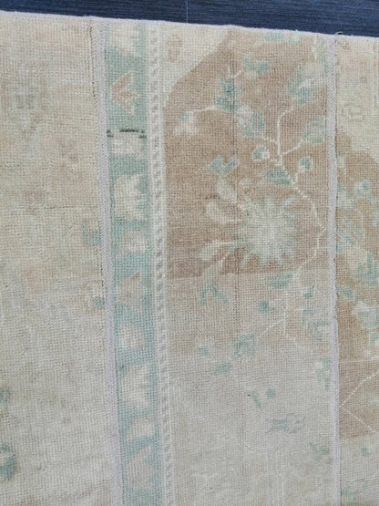 Muted Oushak Runner Rug 8.3 x 2.4 Vintage Runner Rug Patchwork Runner Rug Kitchen Runner Rug Wool Runner Rug Wool Oushak Rug