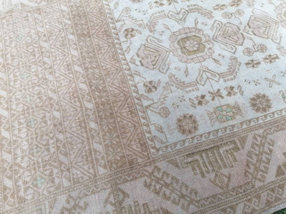 3x5 feet wool rug, faded vintage rug, oushak lounge rug, living room rug, bohemian rug, turkish rug, bathroom rug, kitchen rug, persian rug