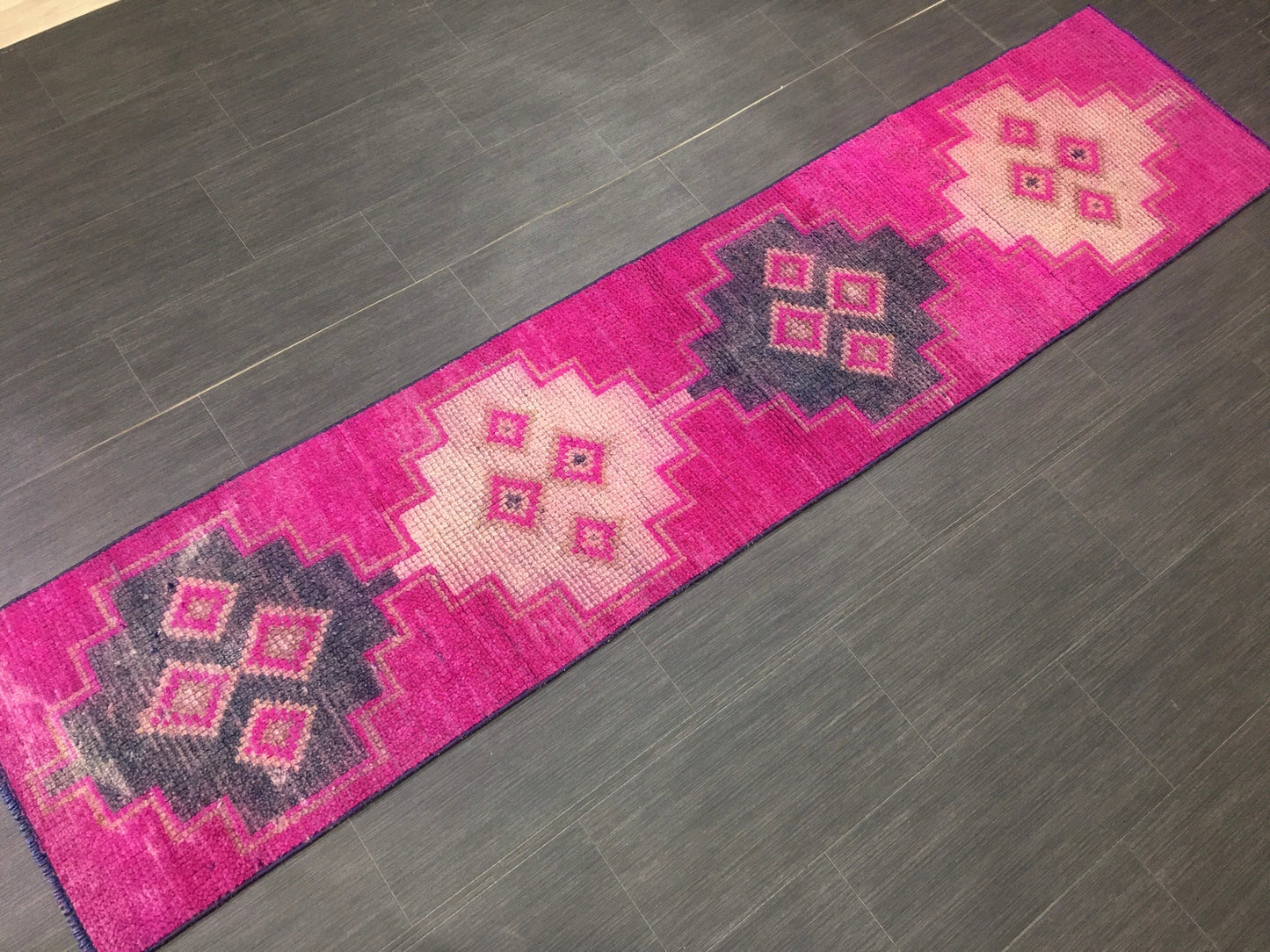 Hand Knotted Runner Rug 2 x 8.5 Turkish Runner Rug Vintage Runner Rug Hallway Runner Rug Kitchen Runner Rug Wool Runner Rug Wool Oushak Rug