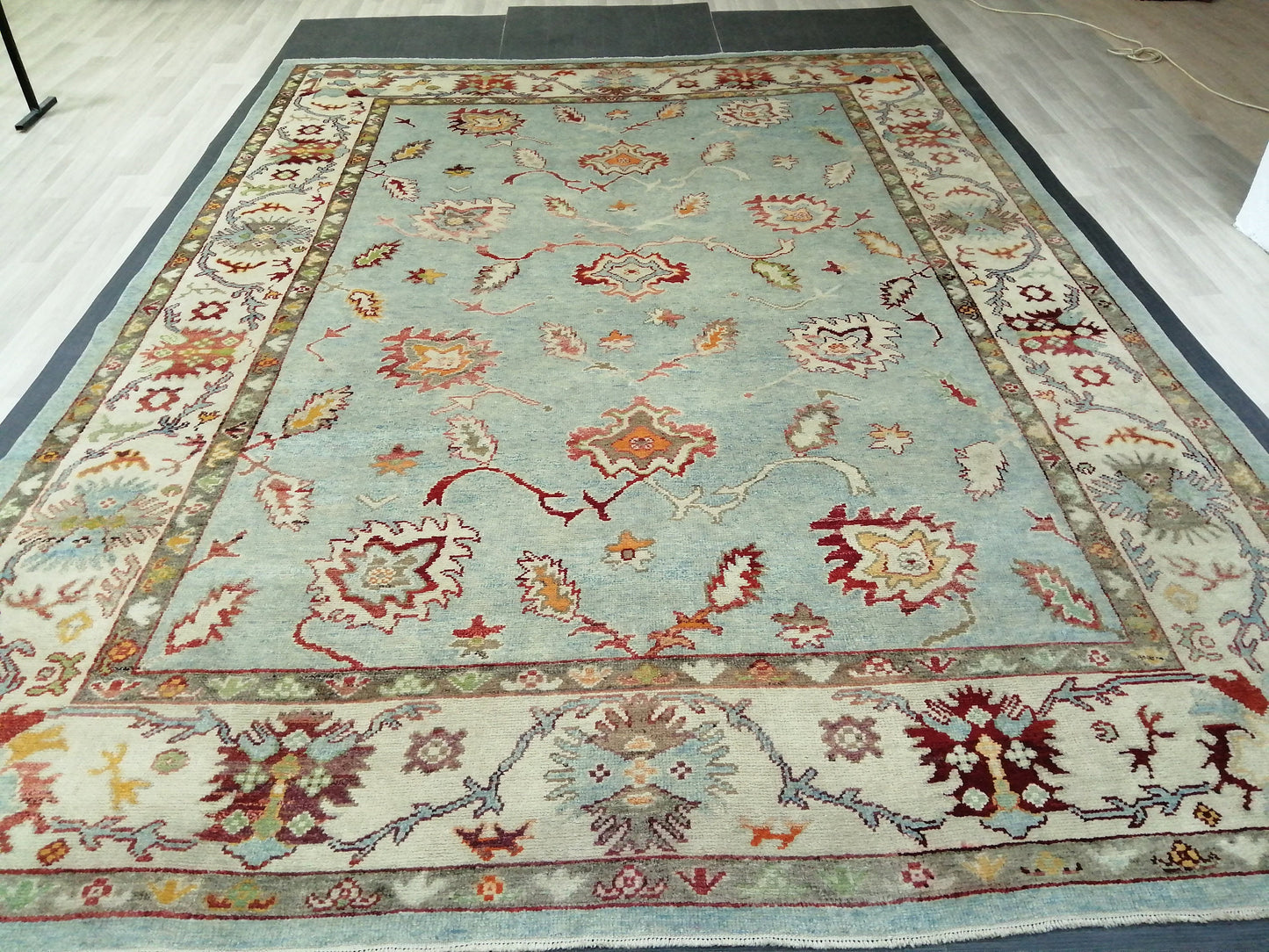 9.3 x 12.8 OUSHAK RUG, TURKISH Oushak Rug Vintage Oushak  Rug, Rug, Wool Oushak Rug Hand Made Rugs, Made In Turkey Hand Knotted Rug 9x13 ft