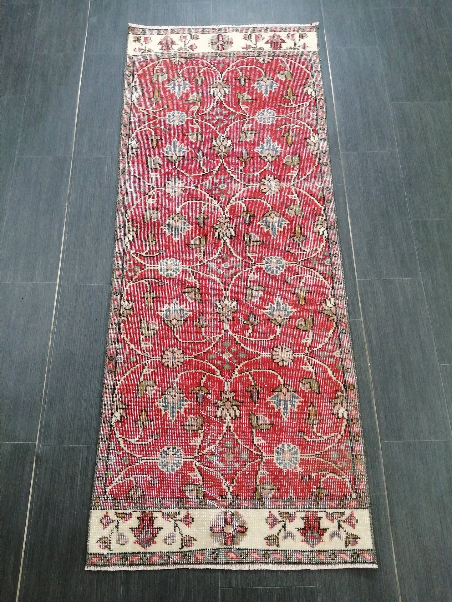6.3 x 2.4 Oushak Runner Rug Turkish Runner Rug Vintage Runner Rug Hallway Runner Rug Kitchen Runner Rug Wool Runner Rug Wool Oushak Rug
