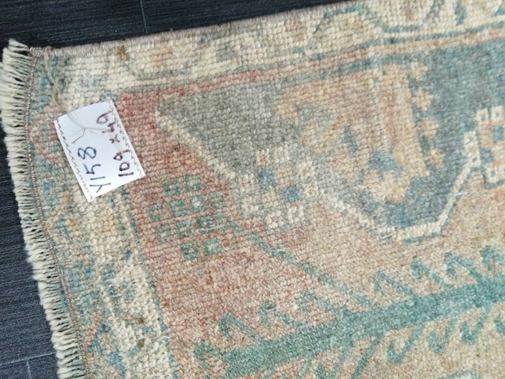 Small Turkish Rug Mini Rug Small Area Rug Turkish Rug Oushak Rug Persian Hand Made Rug Oriental Vintage Rug Door Mat Rug