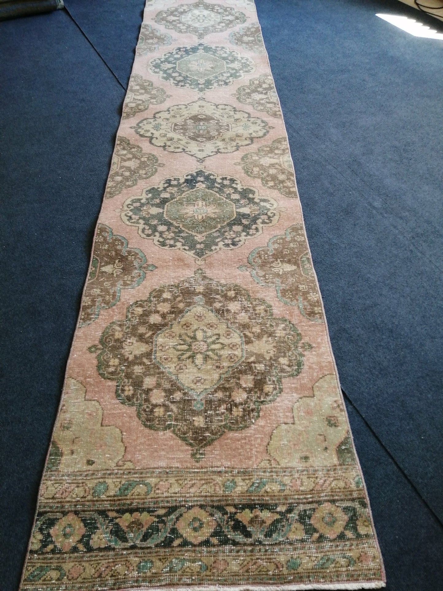 11.10 x 2.5 Oushak Runner Rug Turkish Runner Rug Vintage Runner Rug Hallway Runner Rug Kitchen Runner Rug Wool Runner Rug Wool Oushak Rug