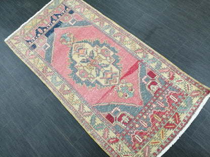 3x6 Rugs, Hand Made Rug, Oushak Rug, Rustic Rug, Boho Rug, Rug Runner, Muted Turkish Rug, Farmhouse Rug, Vintage Rug, Wool rug