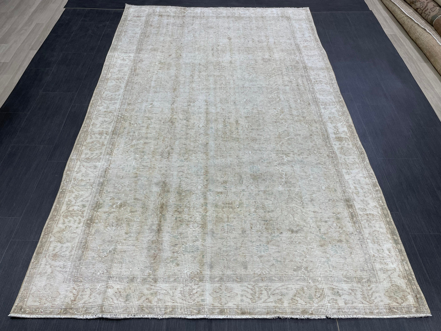 Large Vintage Muted RUG TURKISH Rug 5.7 x 9.2 Vintage Persian Rug Vintage Oriental Rug Wool Distressed Rug Handmade Rugs Vintage Turkish Rug