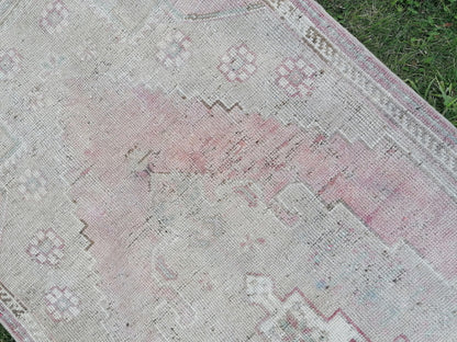 Handmade wool runner rug 2'11x9'9 vintage runner rug, turkish wool runner rug,hallway runner, kitchen runner rug, bohemian rug