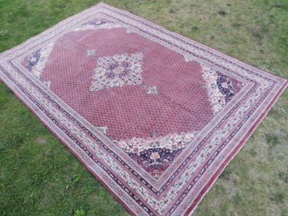 Morracon wool rug 6'3x9'3 vintage wool rug, oushak hand made rug, bohemian rug, living room rug