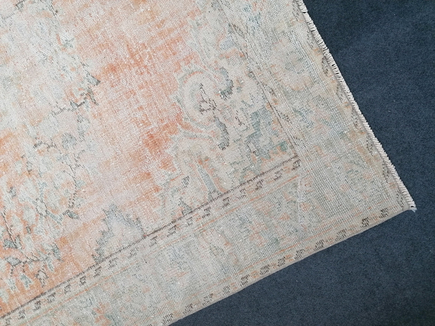 4x9 feet vintage rug,handmade kitchen area rug, antique rug, turkish bedroom rug, oushak rug