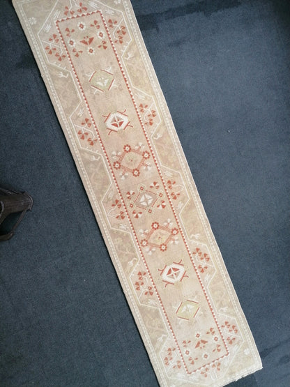 Runner rug, 10'x2'6, soft turkish runner rug, mudet vintage runner rug ,hallway runner rug, kitchen runner rug turkish oushak runner rug