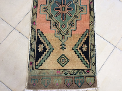 OUSHAK RUG TURKISH Oushak Rug Vintage Oushak Runner Rug Vintage Runner Rug Wool Oushak Rug Hand Made Rugs Vintage Turkish Rug