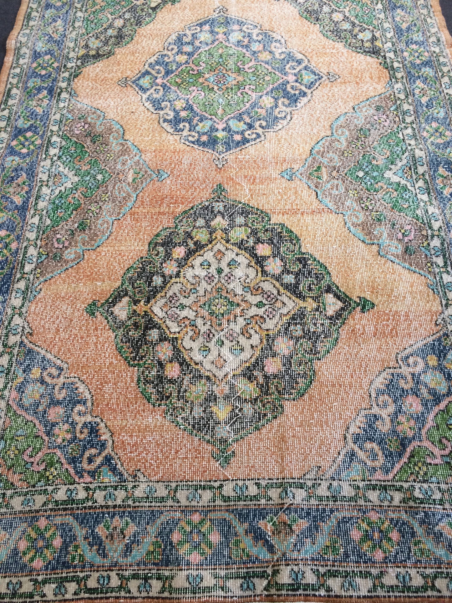 14 x 5 ft Runner Turkish Runner Rug Vintage Rug Hand Made Oushak Rug Wool Rugs