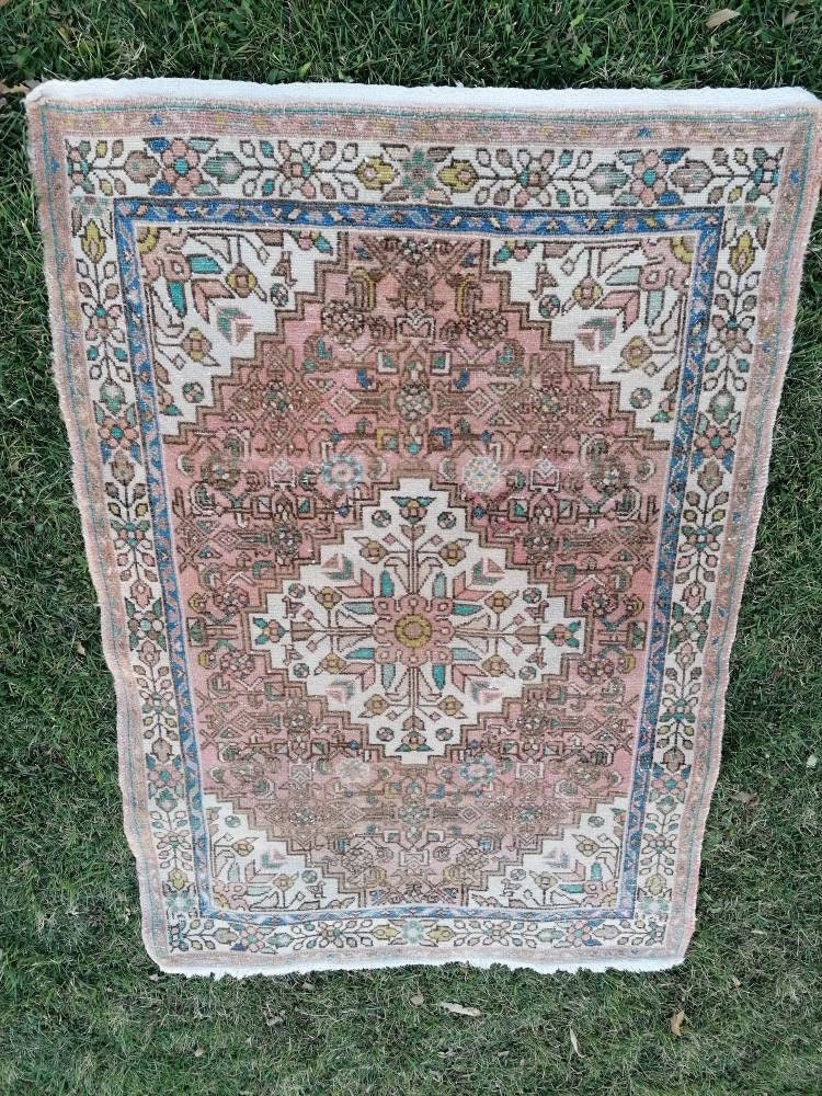 3'6x5 handmade rug,vintage rug,wool rug