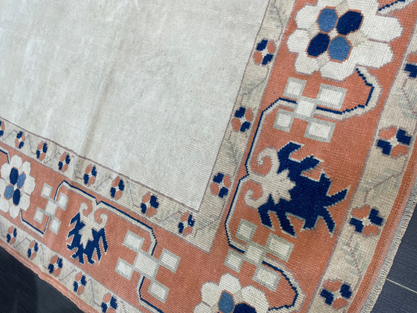 Muted Vintage RUG, Turkish Oushak Rug, Antique 5.9 x 8.7 Rug, Vintage Wool Rug, Handmade Rug, Hand Knotted Rug, Meditation Rug, Fun Rug