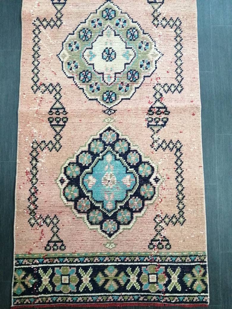 VINTAGE RUNNER Rug, Muted 10. 8 x 2.6 Vintage Turkish Runner Rug, Oushak Runner Rug, Hand woven Rug, Oriental runner Rug 2.6 x 11 Runner