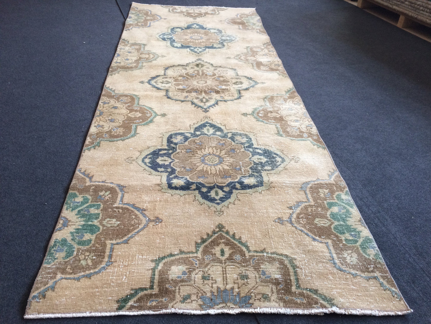 9 x 3 Oushak Runner Rug Turkish Runner Rug Vintage Runner Rug