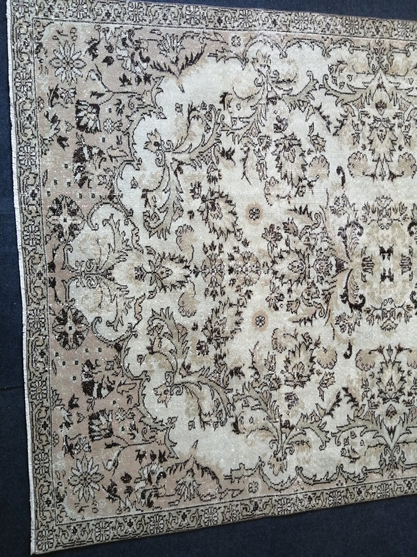 10 x 6.4  Floral Rugs, Hand Made Rug, Oushak Rug, Rustic Rug, Bohemian Rug, Muted Rug , Turkish Rug, Farmhouse Rug, Vintage Rug, Wool rug