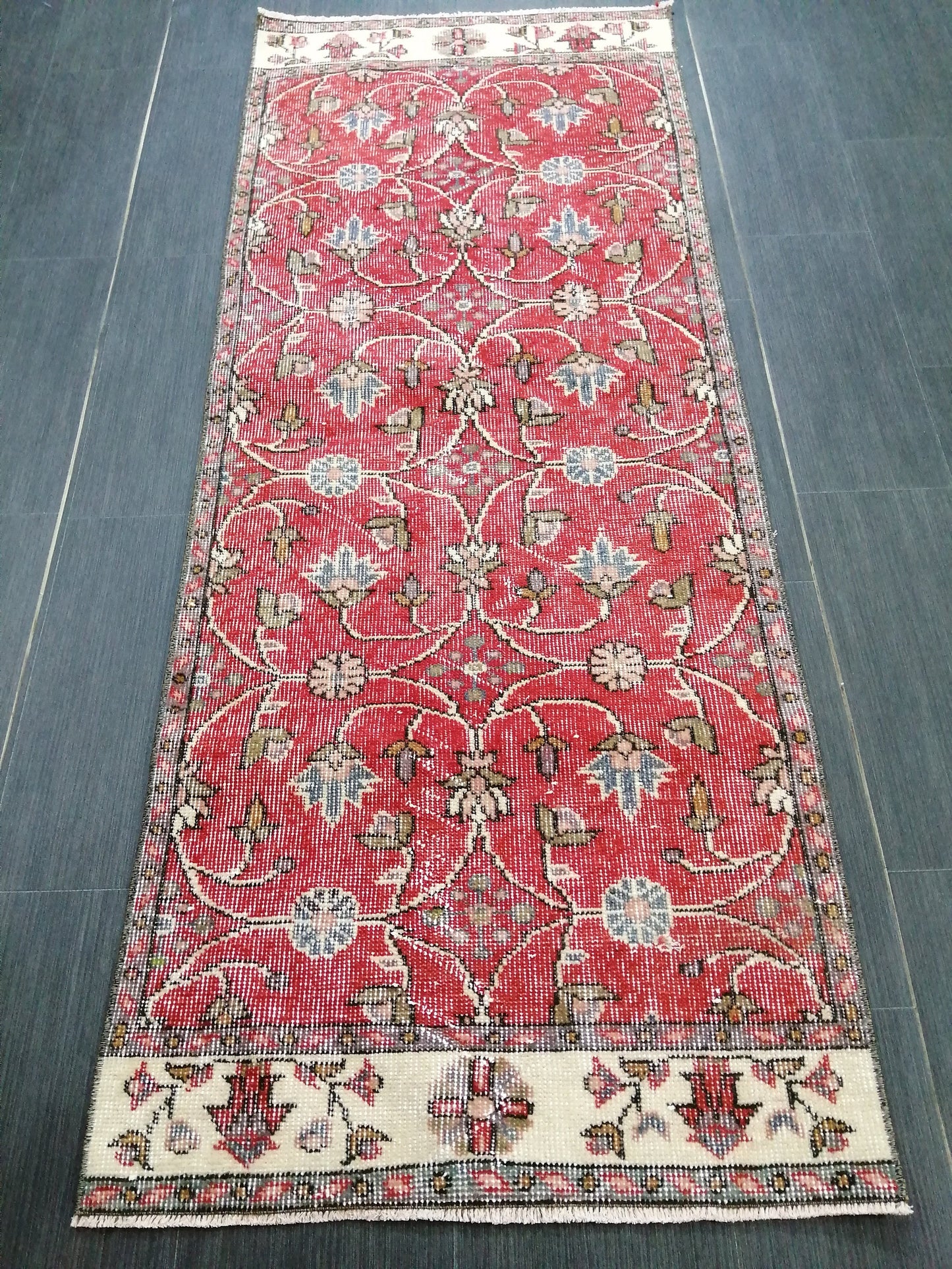 6.3 x 2.4 Oushak Runner Rug Turkish Runner Rug Vintage Runner Rug Hallway Runner Rug Kitchen Runner Rug Wool Runner Rug Wool Oushak Rug