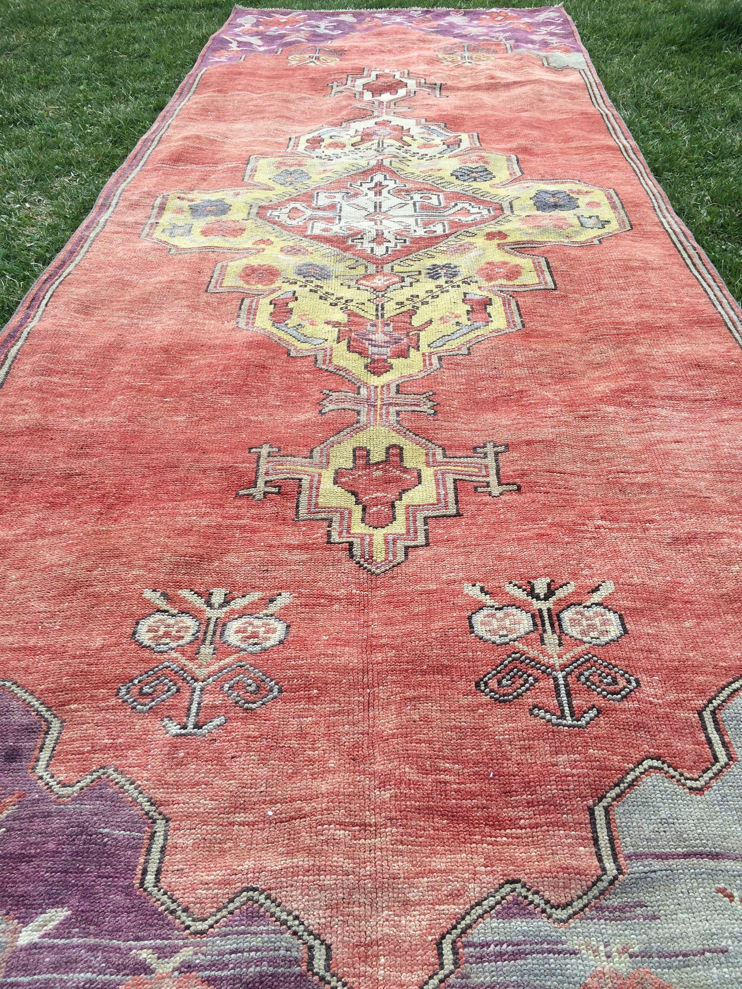 VINTAGE RUNNER Rug, 4x12 Oushak Runner Rug, Rustic Rug, Rugs Runner, Turkish Rug Runner, Farmhouse Rug, Vintage Rug