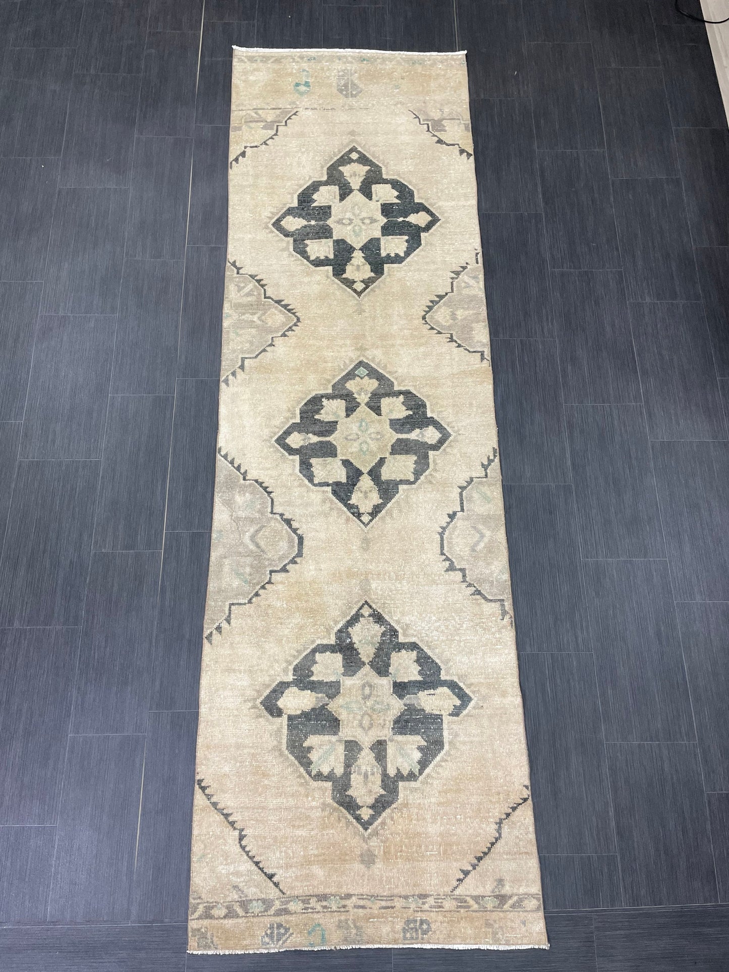 Oushak Runner 2.8 x 9.5 Rug Persian Runner Rug Wool Oushak Rug Antique Runner Rug Turkish Runner Rug Kitchen Runner Rug Hallway Runner Rug