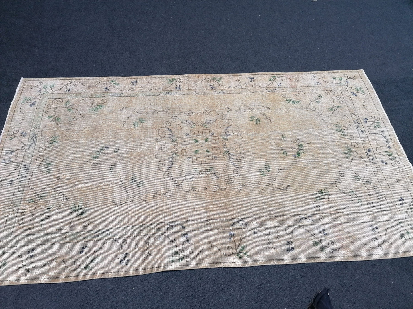 Oushak turkish rug, vintage rug,kitchen rug 8'6x4'10