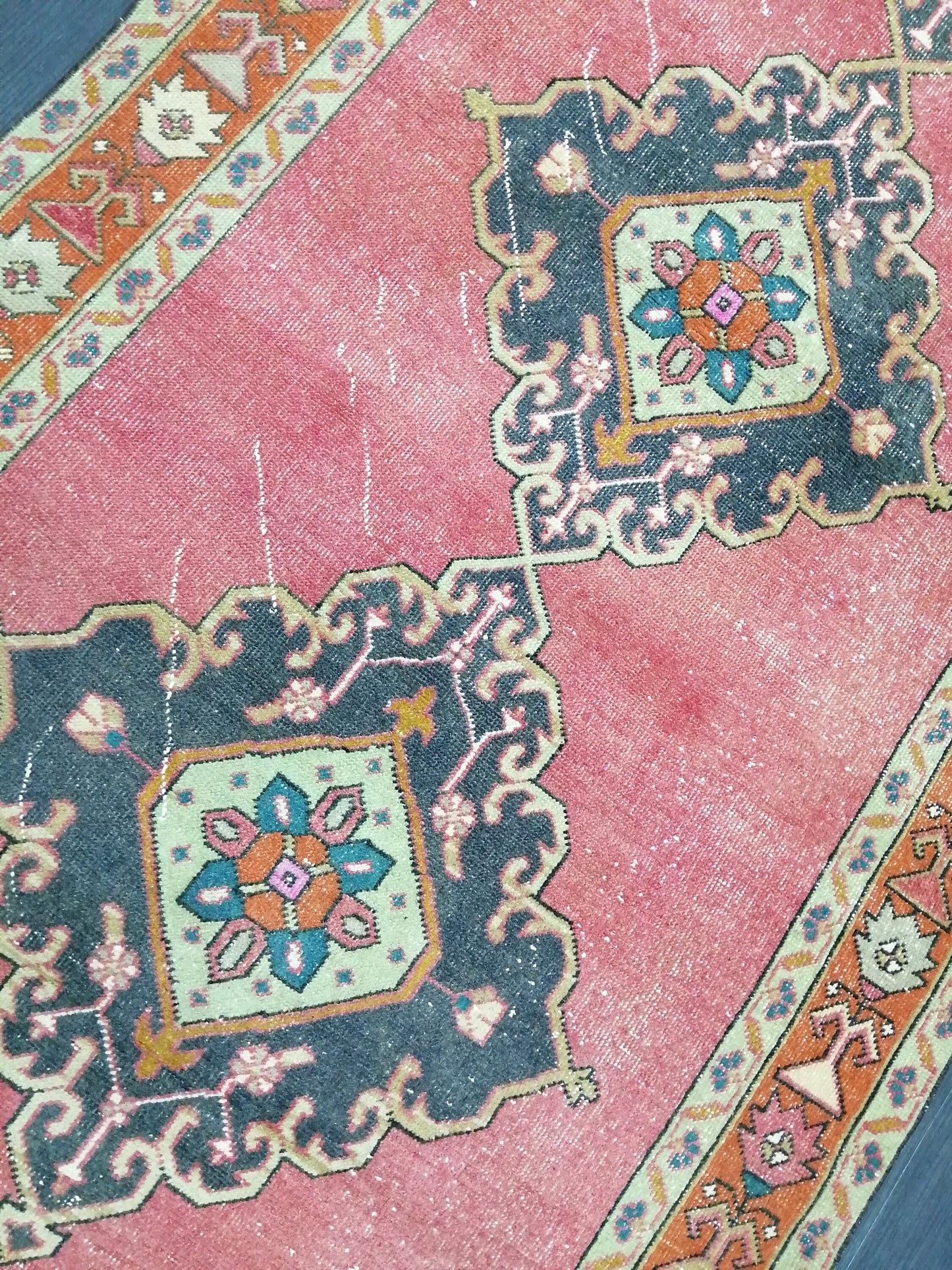 10.9 X 4.8 Oushak Runner Rug Turkish Runner Rug Vintage Runner Rug Hallway Runner Rug Kitchen Runner Rug Wool Runner Rug Wool Oushak Rug