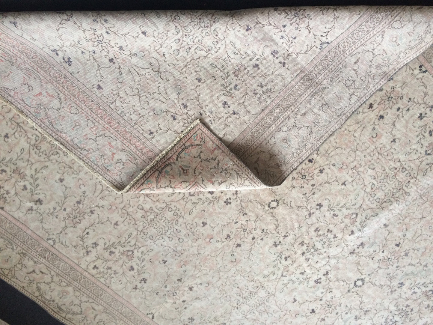 Muted Turkish Rug Large Area Rug Pastel Oushak 6 x 9.3 Rug Vintage Muted Rug Hand Made Rug Vintage Earth Tones Rug Rustic Rug 6x9 Muted rug