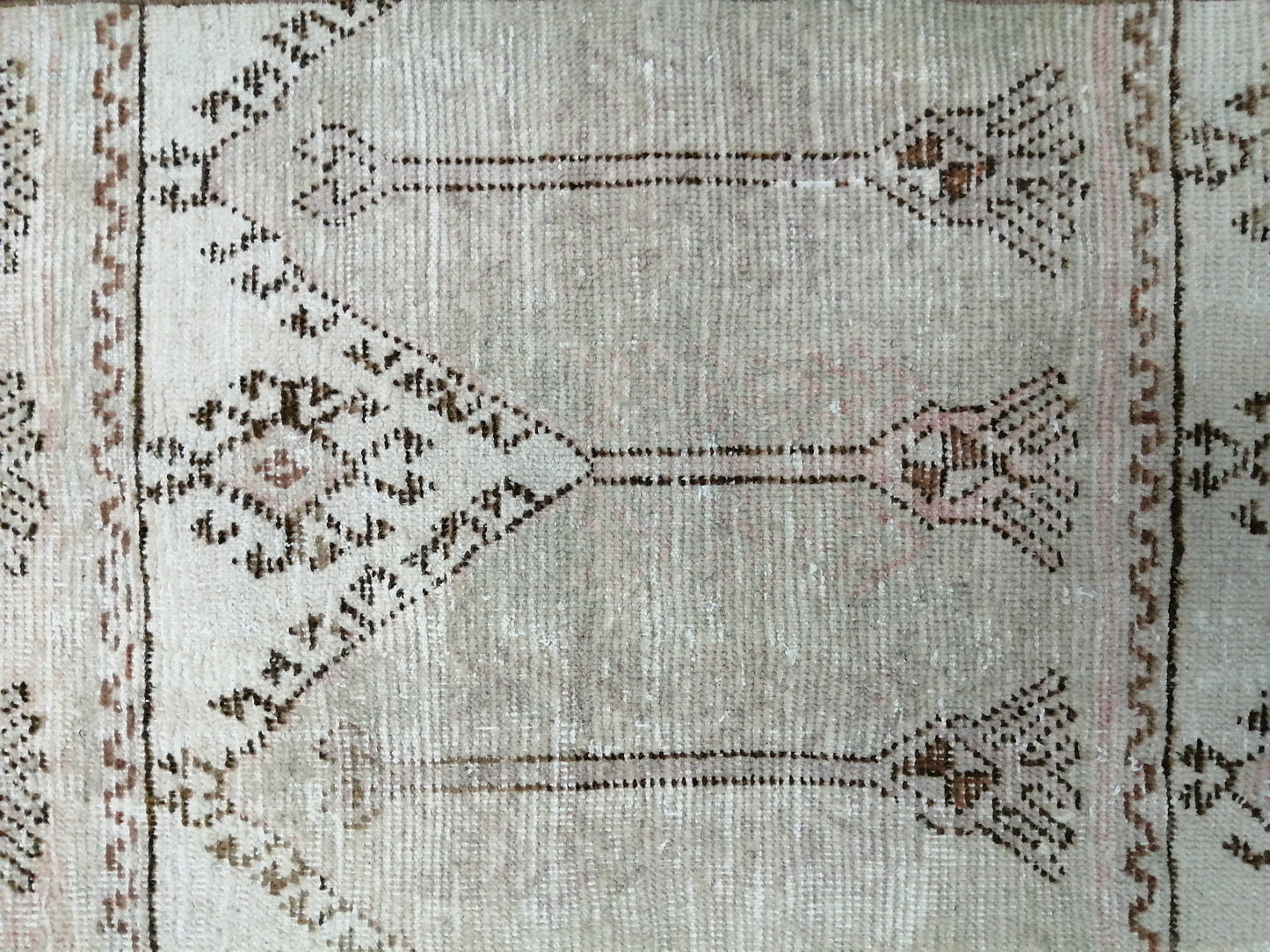 MUTED Oushak Runner Rug 2.4 x  11.6 Vintage Runner Rug Hallway Runner Rug Kitchen Runner Rug Wool Runner Rug Wool Oushak Turkish Runner Rug