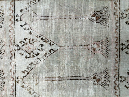 MUTED Oushak Runner Rug 2.4 x  11.6 Vintage Runner Rug Hallway Runner Rug Kitchen Runner Rug Wool Runner Rug Wool Oushak Turkish Runner Rug