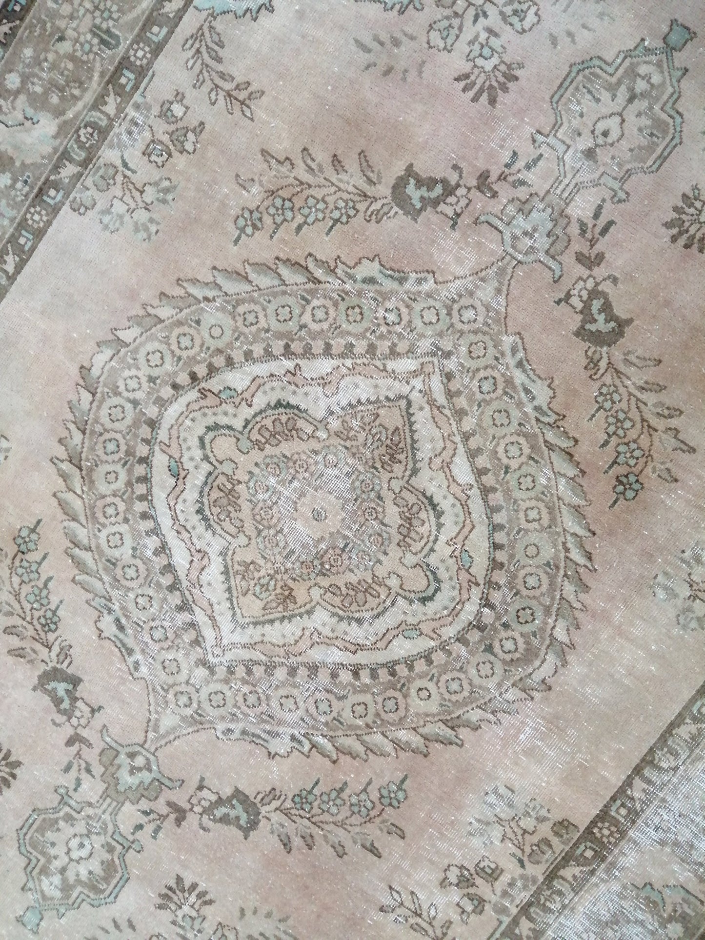 Vintage Rug 6.4 x 9.6 Muted Vintage Persian Rug Vintage Oriental Rug Hand Knotted Rug Hand Made Rug Large Area Rug