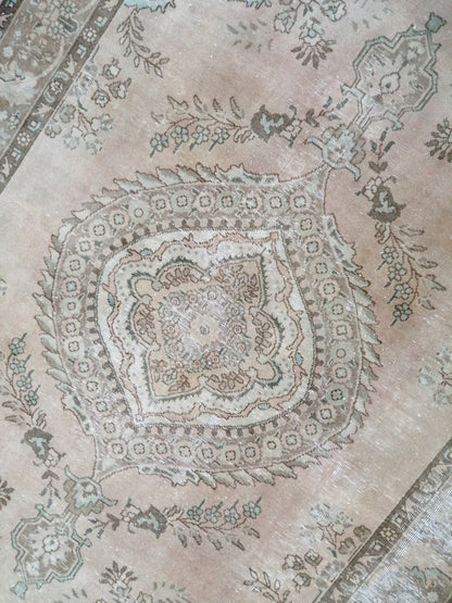 Vintage Rug 6.4 x 9.6 Muted Vintage Persian Rug Vintage Oriental Rug Hand Knotted Rug Hand Made Rug Large Area Rug