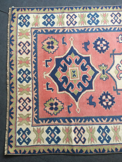 4x6 feet pink largest living room rug, handmadae blue kitchen area rug, vintage wool etnique wide bedroom rug, bathroom floor large carpet