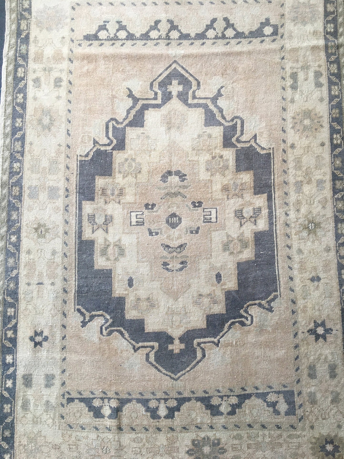 4x6 feet faded color blue turkish living room floor large rug, handmade beige bedroom area wool rug, kitchen wide rug,lounge big size carpet