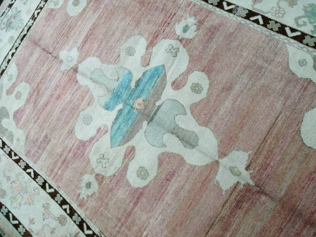 Authentic OUSHAK RUG 12.7 x 9 Oushak Rug Vintage Oushak Rug Vintage Rug Wool Oushak Rug Hand Made Rugs Vintage Turkish Rug