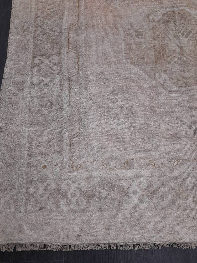 Muted Vintage Oriental RUG Persian Rug Muted Vintage Rug Vintage 5.8 x 10.5 Rug Neutral Oushak Rug Hand Made Rugs Vintage 6x10 Turkish Rug