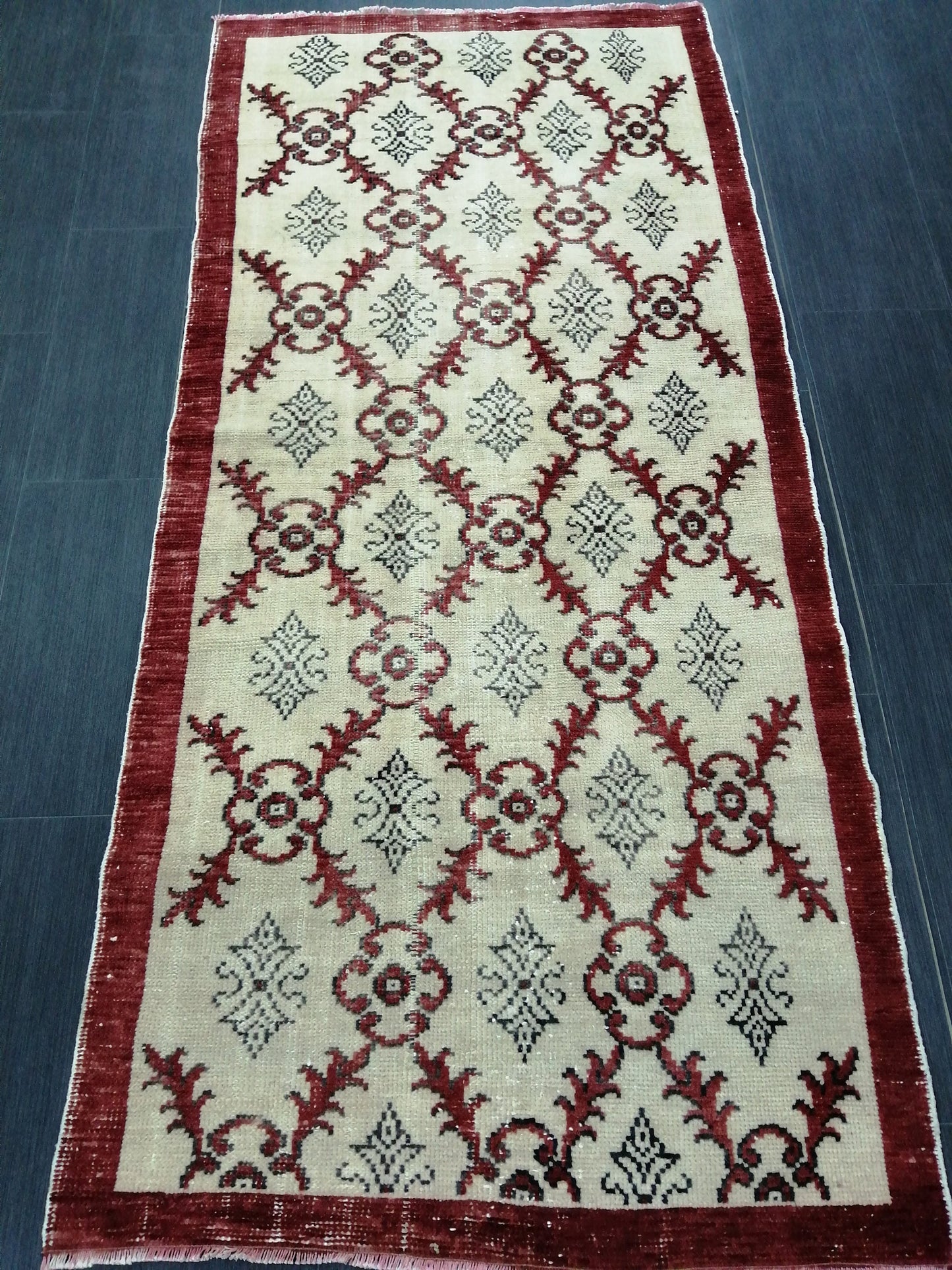 Oushak Runner Rug 6.7 x 3 Vintage Runner Rug Hallway Runner Rug Oriental Runner Kitchen Runner Rug Wool Runner Rug