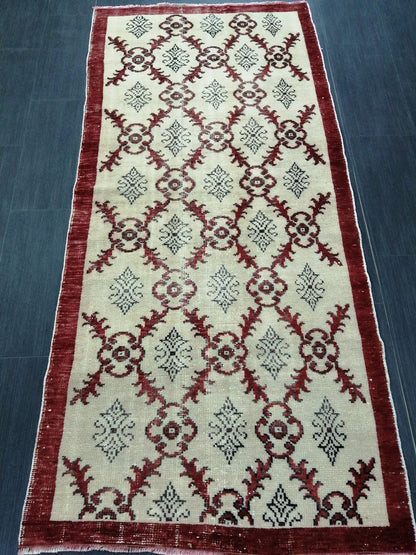 Oushak Runner Rug 6.7 x 3 Vintage Runner Rug Hallway Runner Rug Oriental Runner Kitchen Runner Rug Wool Runner Rug
