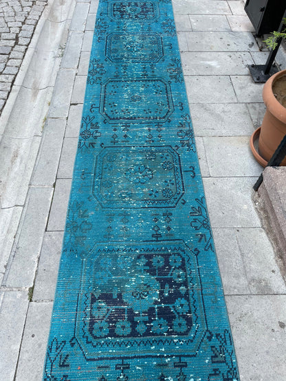 Extra Long Runner Rug Overdyed TURKISH 2 x 19.4 Runner Vintage Runner Rug Vintage XL Oriental Runner Rug Staircase Runner rug