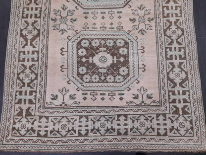 Vintage TURKISH Runner Rug Vintage Runner Rug 4.4 x 12.2 Oriental Runner Rug Wool Oushak Rug Hand Knotted Rugs Vintage Turkish Runner Rug