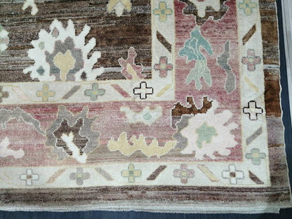 Wool OUSHAK RUG 12 x 9.2 Oushak Rug Vintage Oushak Rug Vintage Rug Wool Oushak Rug Hand Made Rugs Vintage Turkish Rug