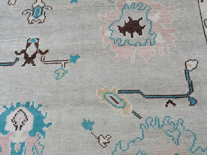 11.4 X 8.9 OUSHAK RUG, TURKISH Oushak Rug, Vintage Oushak  Rug, Rug,Wool 9x11 Oushak Rug Hand Made Rugs, Made In Turkey Oushak Rug 9x12 8x11