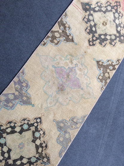13.5 x 2.7 Turkish Runner Vintage Runner Rug Oushak Rug Runner Boho Runner Rugs Wool Runner Rug Hand Made
