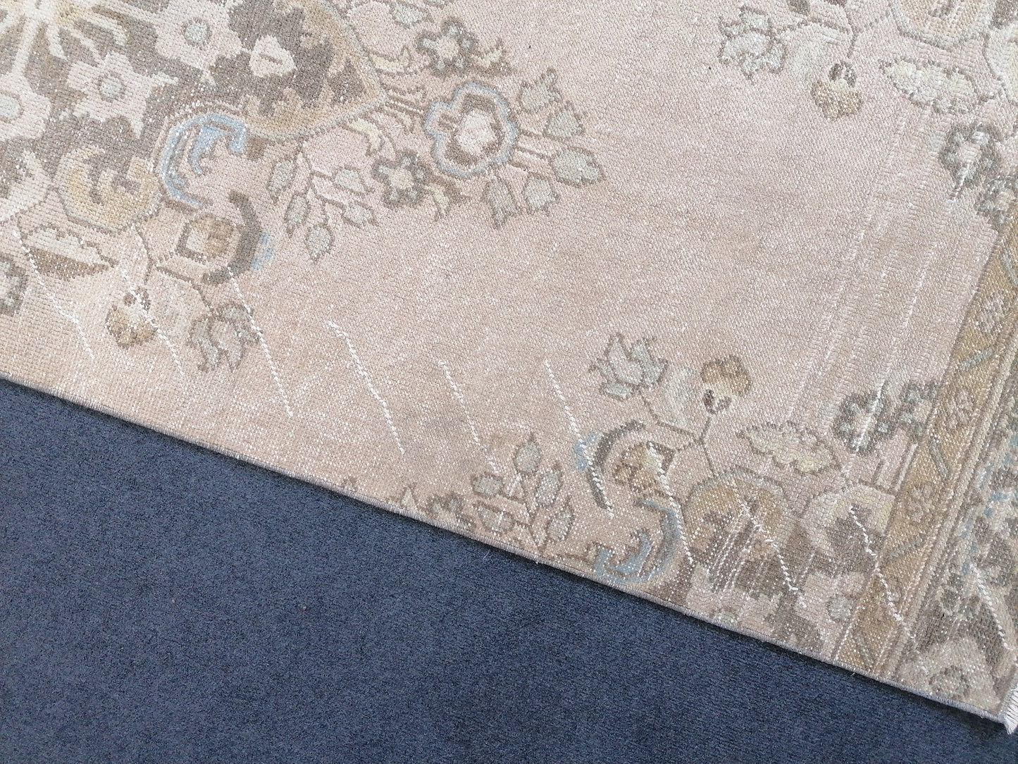 10'5x2'8 oushak runner rug , turkish runner rug, vintage turkish runner rug, oushak vintage runner rug, vintage rug, kitchen runner rug