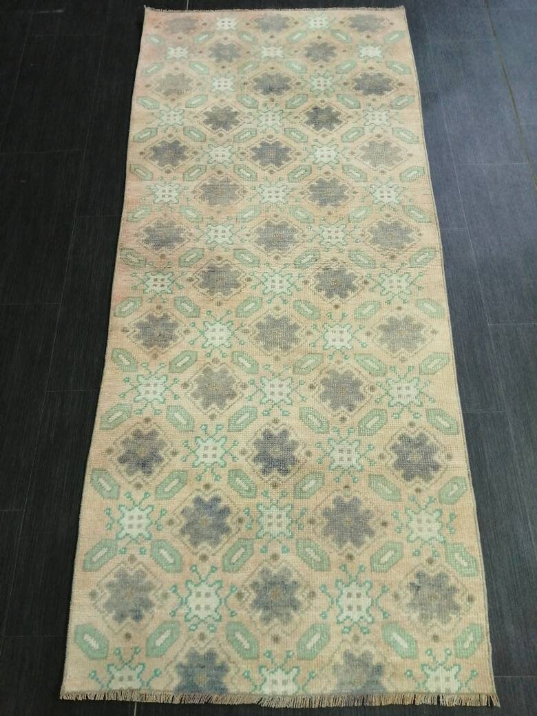 Vintage Turkish Runner Rug 2.6 x 6.2 Runner Rug Vintage Runner Rug Hallway Runner Rug Persian Kitchen Runner Rug Wool Oriental Runner Rug