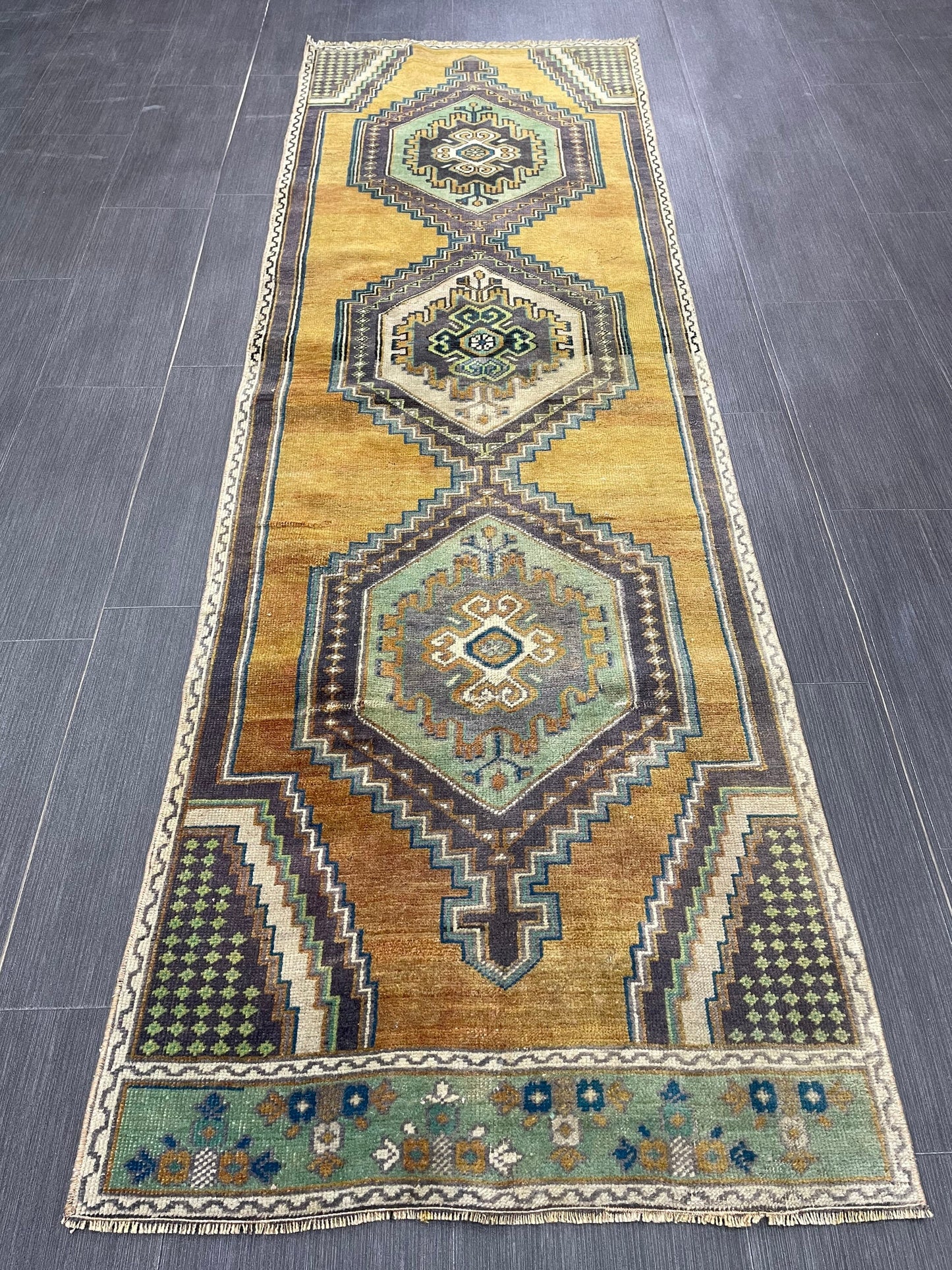 Handmade Oushak Runner 2.5 x 7.6 Rug Turkish Runner Rug Vintage Rug Runner Hallway Runner Rug Kitchen Runner Rug Handmade Wool Runner