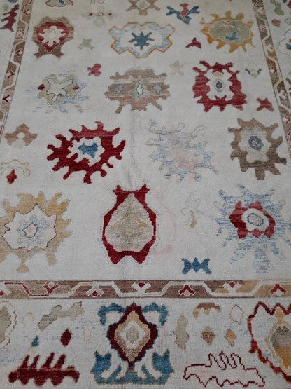 9x12 OUSHAK RUG Authentic TURKISH Oushak Rug Vintage Oushak Rug Wool Oriental Rug Hand Made Rug Hand Knotted Rug Made In Turkey Natural Dyes