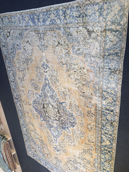 10 x 6.8 Vintage rugs Turkish rug Oushak Rug 7 by 10 Muted Rug