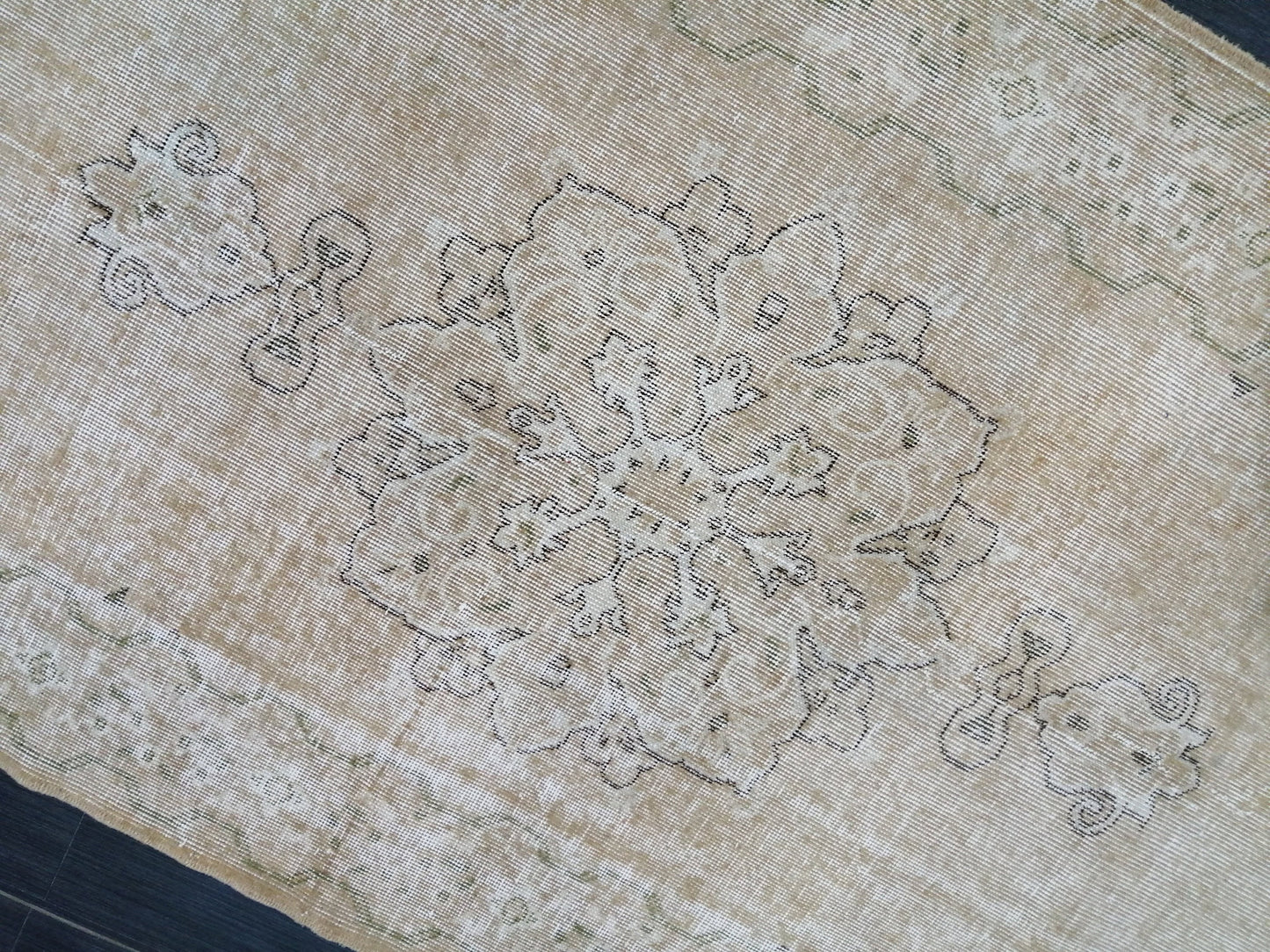 3.6 X 6.5 Neutral Rugs, Hand Made Rug, Neutral Oushak Rug, Rustic Rug, Rug Runner, Turkish Rug, Farmhouse Rug, Vintage Rug, Wool rug