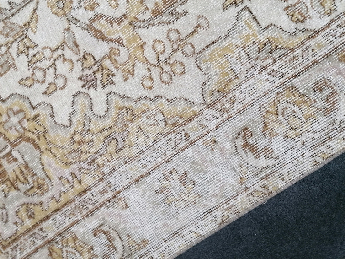 Neutral oushak wool rug 8,4x5,2 muted hand made rug, oushak rug, rustic rug, turkish rug, farmhouse rug, vintage rug